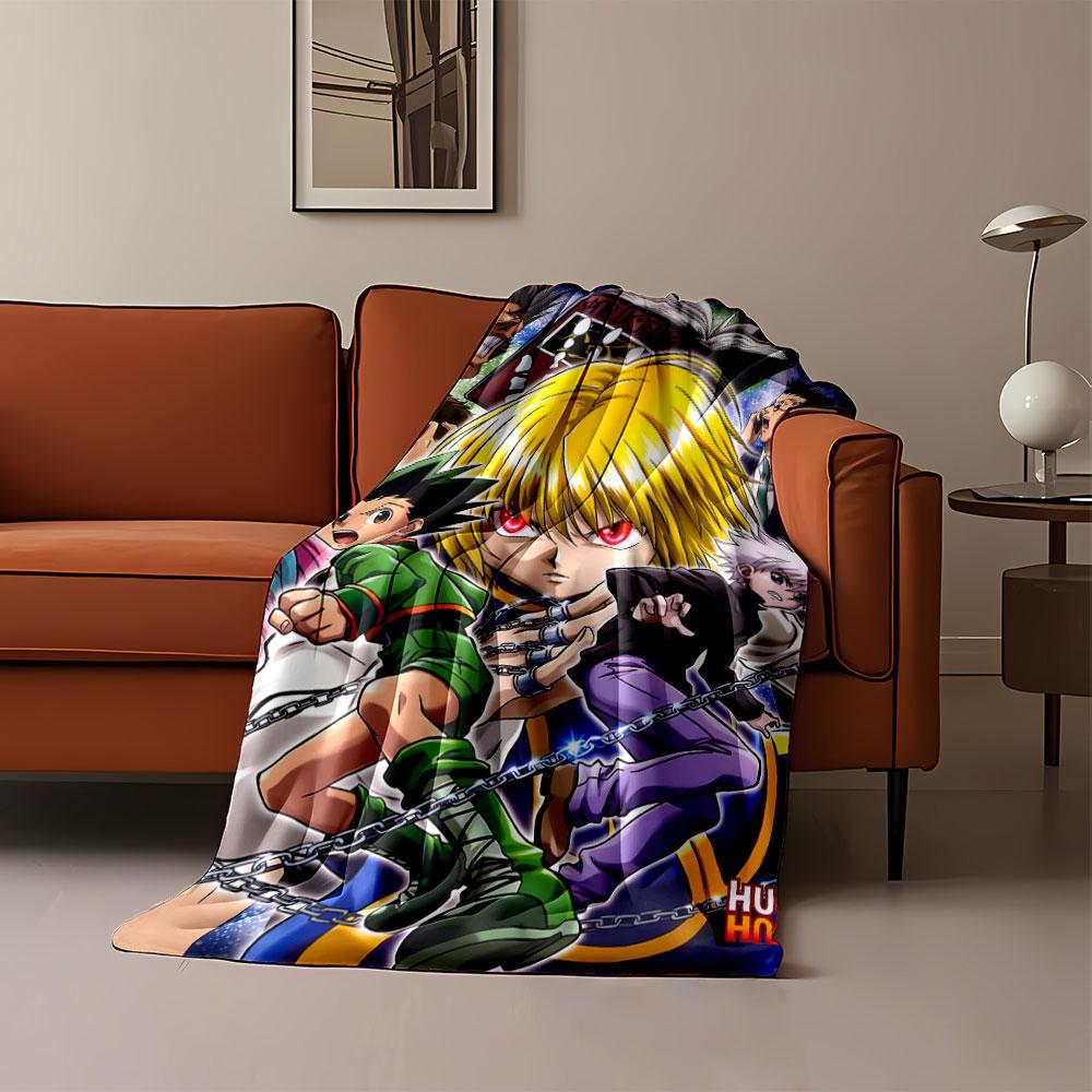 Characters with Dynamic Poses and Vibrant Colors In a Dramatic Scene. for All Seasons Blanket Lunch Break Throw Gift