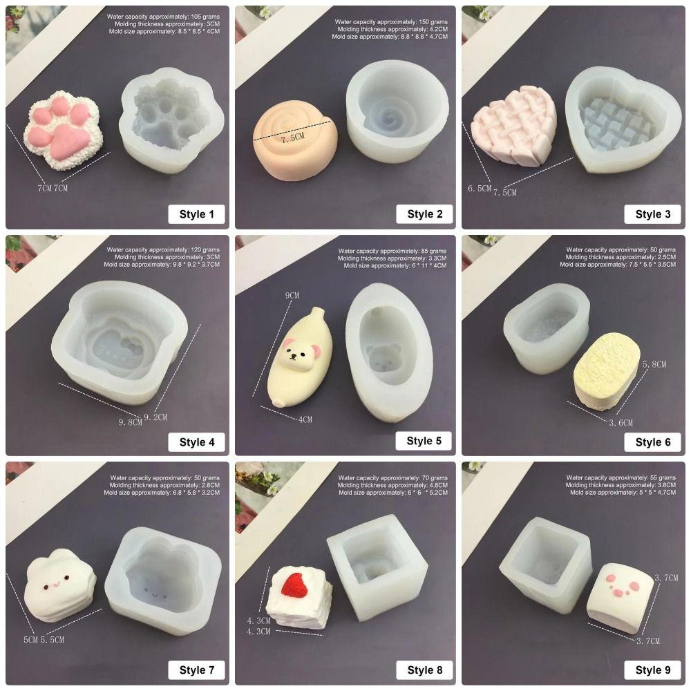 1Pcs Animal Bunny Kitten Silicone Mold Multifunctional Cute Candle Mold Cartoon Baking Mould