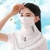 Scarf Hiking Outdoor Unisex Sun UV Protection Neck Scarf For Women Ice Silk Mask Face Cover Sunscreen Veil Triangular