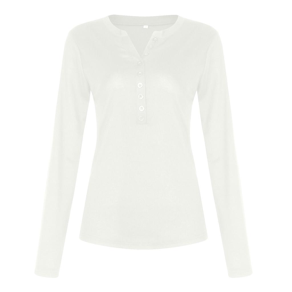 Damen-Tuniken mit Brustausschnitt, langärmelige Hemden, Bluse mit U-Ausschnitt, lässige Oberteile