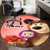 Personalized M-Masha and the Bear Round Chair Office Rug - Perfect for Mat, Office Chair & More - Ideal Gift for Birthdays and Holidays