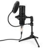 Condenser Microphone 3.5mm Plug with Adjustable Tripod Set Kit for Broadcast Recording