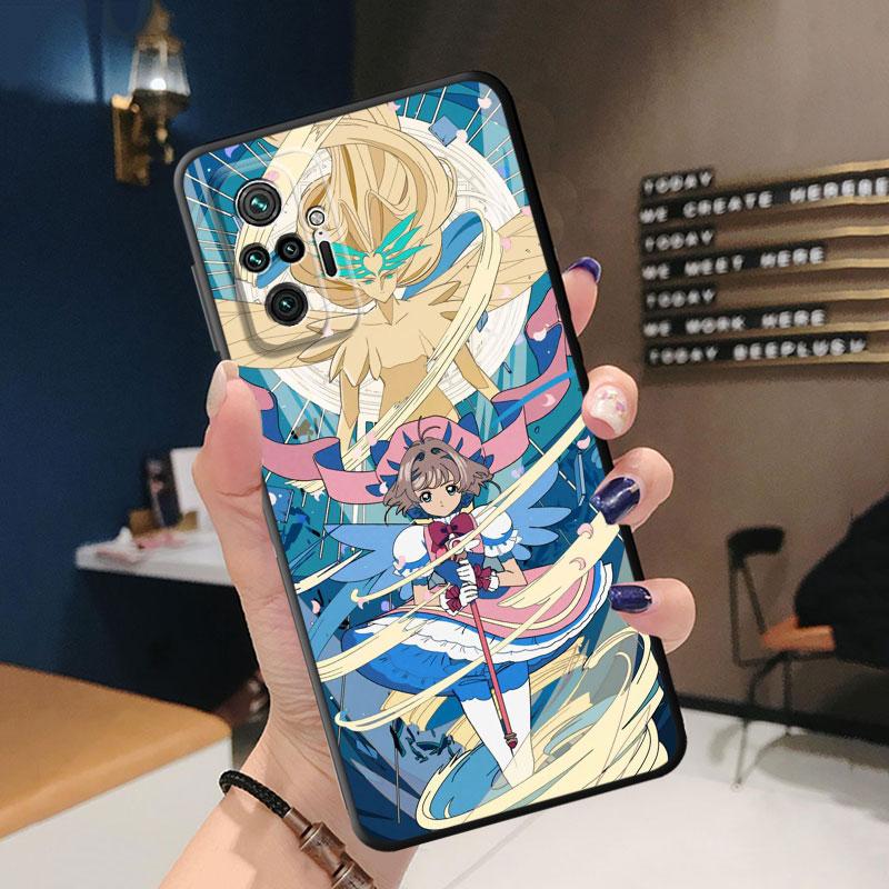 Custodia di lusso nera morbida per telefono per Xiaomi Redmi Note 9 11 Pro 8T 10S 11T 11S 7 9S 10 Lite 8 11E Cover Japan Sailors-Cute Moons