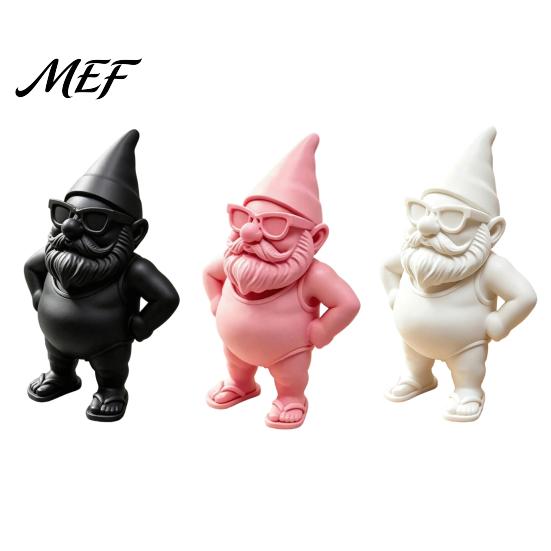Creative Holiday Gifts for Friends 3D Printed Beach Gnome Statue with Swimsuit Sunglasses, Waterproof Decorative Durable Fade Resistant Decorations