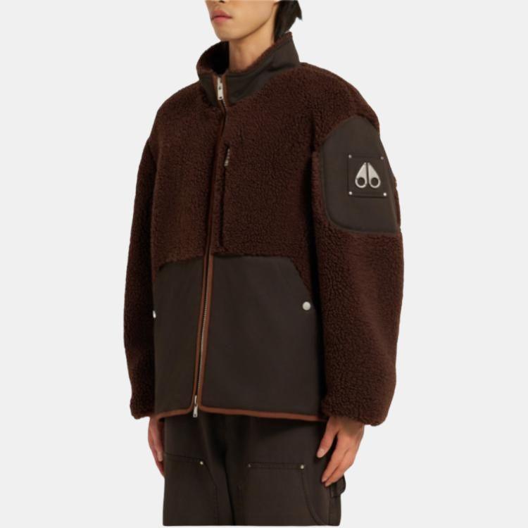 Moose Knuckles patch-pocket fleece jacket M35MS601-292