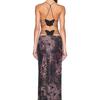 Elegantné Butterfly Women Maxi Šaty Úzke šaty s potlačou Šaty na chrbte Popruhy V Neck Ohlávka Bodycon Hot Girls Club Párty Vestidos Párty šaty Y2k Šaty Župan