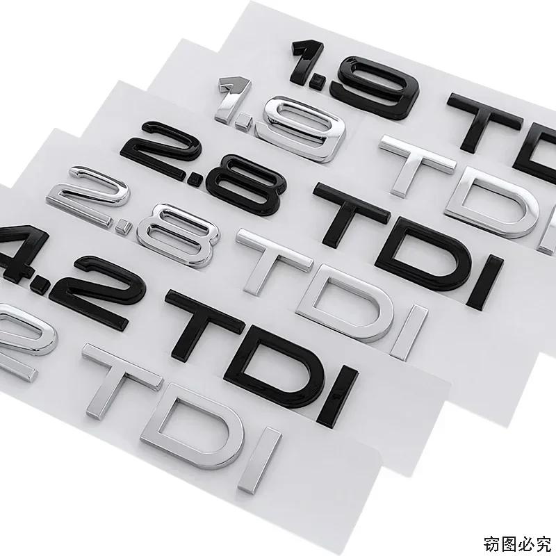ABS Car Stickers Badge Emblem Tail Decal Styling for Q1 1.9TDI 2.8TDI 4.2TDI Letter A4 A6 A7 A8 S3 S4 S5 S6 Q3 Q5 RS4 Quattro ER3 CFA1