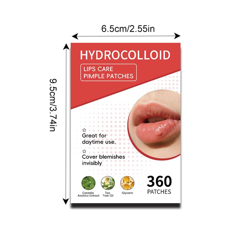 

360pcs Mouth Blister Patch Cold Sore Lip Blister Patch Cold Sore Healing Hydrocolloid Lip Care Stickers Mouth Blister Patch