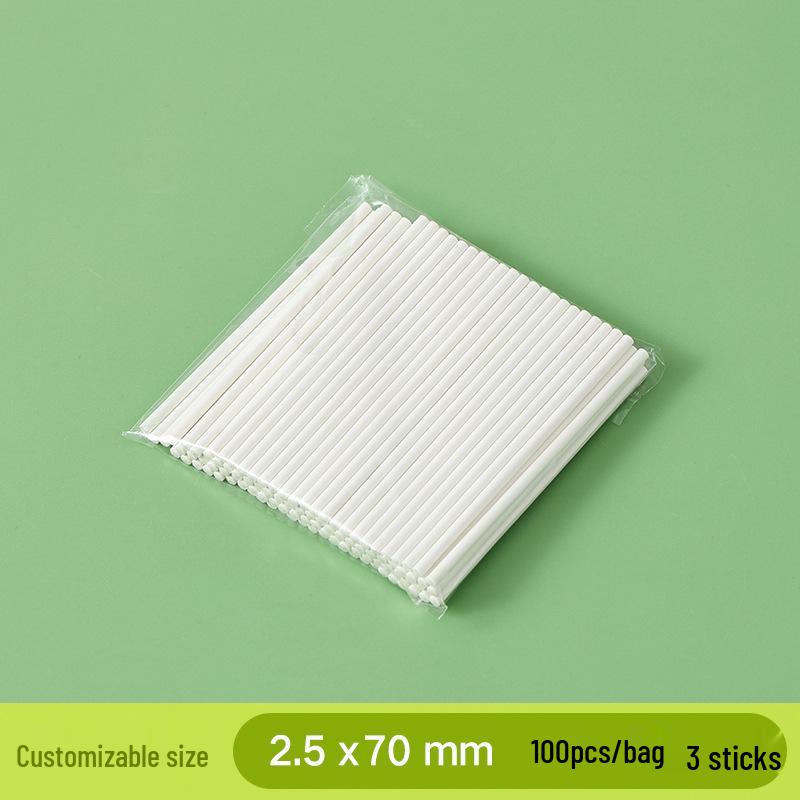 Food Grade Lollipop & Candy Paper Sticks for Baking DIY - 100 Pack