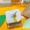 Schreibtisch-Uhr Kalender 2026 Schreibtischkalender Mit Licht 3D Abreißkalender Papier Schnitzkunst Notizblock Notizbuch Weihnachten