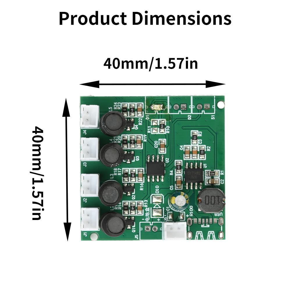 DC6-24V Wide Voltage Four Spray Spray Humidifier Module Atomization Module Diy Ultrasonic Atomizer PH2.0 terminal