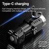 Super Bright Mini 6LED Flashlight Pen Clip And Tail Magnet Builtin Battery USB Charge Outdoor Portable Torch Emergency Lamp