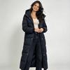 Fashion hooded long over-knee down cotton-padded clothes women's winter new loose thickened warm cotton-padded jacket tide