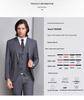 Men's Korean Style Slim Fit Wedding Tuxedo Three-Piece Suit