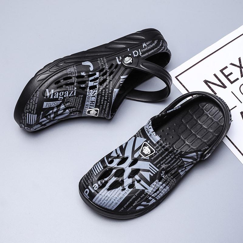Модные тапочки мужские мягкие износостойкие нескользящие повседневные сандалии удобные высококачественные пляжные туфли уличные клоги для мужчин