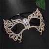 Comfortable Alloy Face Mask with Rhinestones Design Half Face Cover for Role Playing and Parties Secure Structure