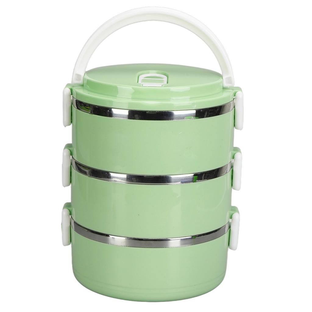 Tragbare 304 Edelstahl Bento Lunchbox Thermozylinder Lunchbehälter Lebensmittelaufbewahrungsbehälter für Schule Büro