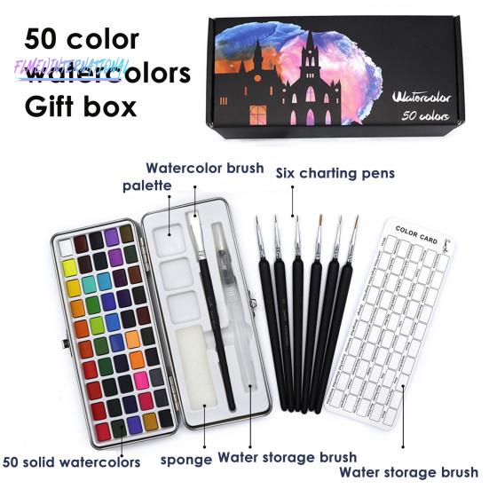 1 Set Solid Watercolor Set Solid Concentration - 50/72/90 Colors DIY Portable Artist Life Drawing Painting Solid Pigment Set, School Supply