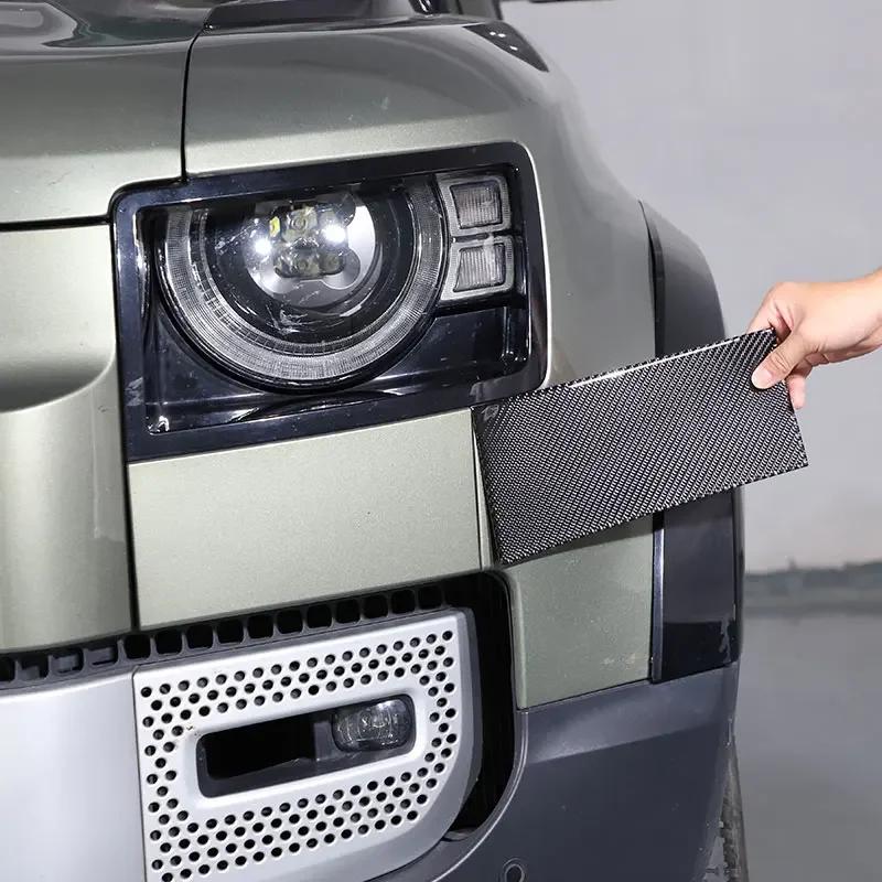 Für Land Rover Defender 90 110 130 2020-2025 Weiche Kohlefaser Auto Scheinwerfer Seitenabdeckung Zierleiste Aufkleber Auto Zubehör