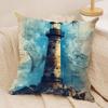 The Retro Age Of Navigation Cushion Cover Silky Short Plush Invisible Zipper Dustproof Sofa Pillow Case For Home Decor