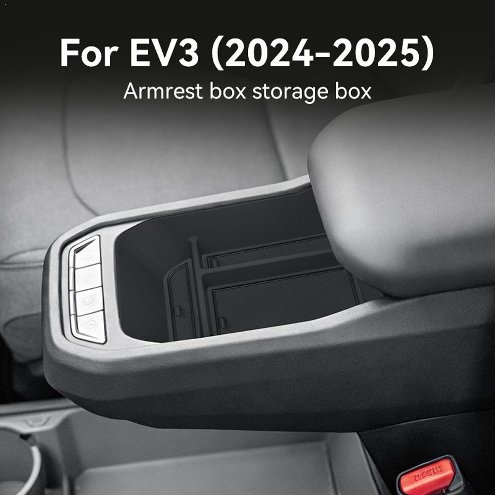Porankio daiktadėžė Kia EV3 2026-2026 Centrinės konsolės dėklas-organizeris Juodas ABS Priedai