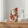 Girl Piggy Bank Gift Idea Female Figurine Premium Look Statue Box for Girls Friends,