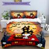 3Pcs Snoopy Charlie Brown Halloween Bedding Set Quilt Cover Pillowcase Home Christmas Halloween Gift 1 Duvet Cover 2 Pillowcase S217