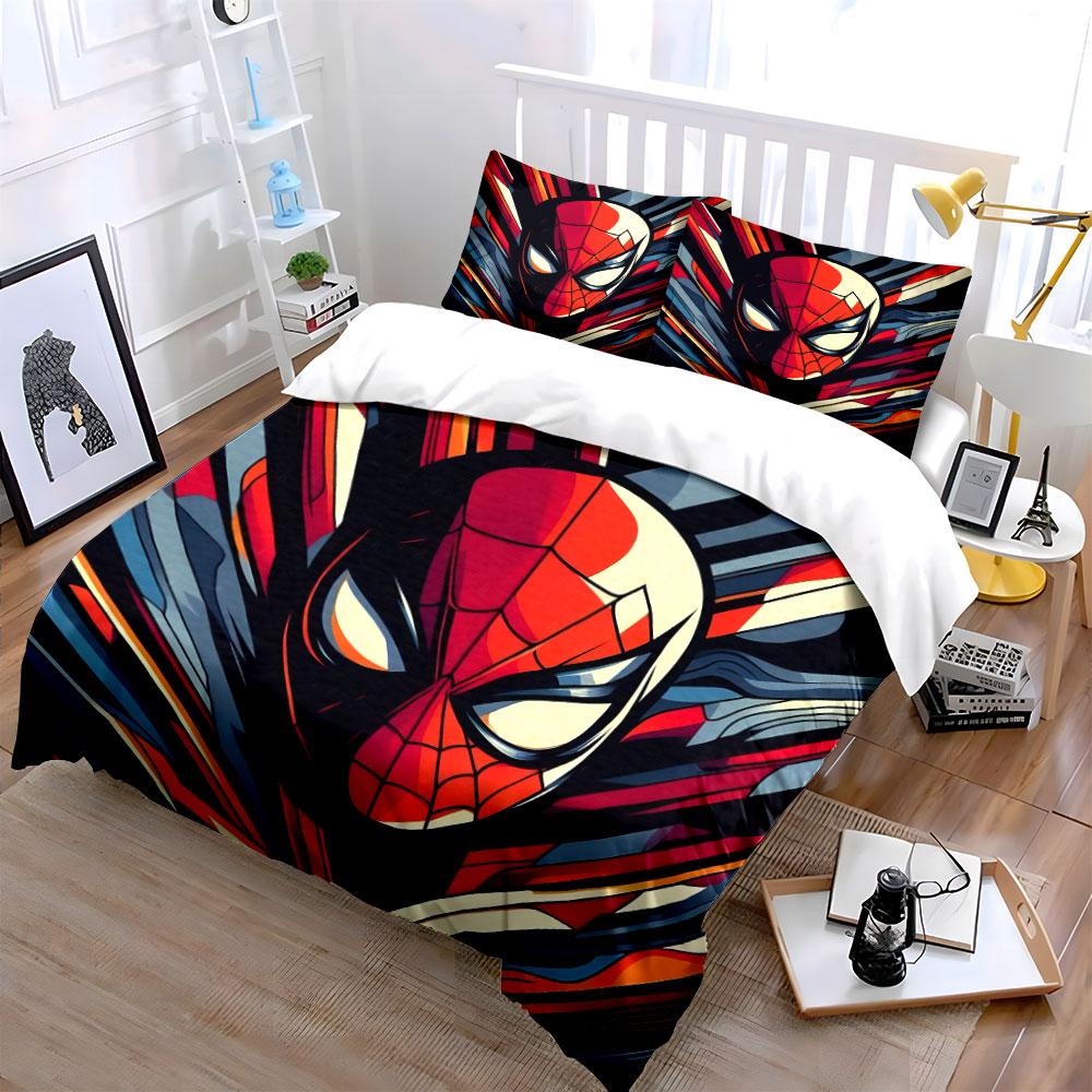 Spider-Man mask design. Bedding sets Duvet cover sets Duvet covers Pillowcases(1*Duvet Cover 2*Pillowcases without duvet insert)