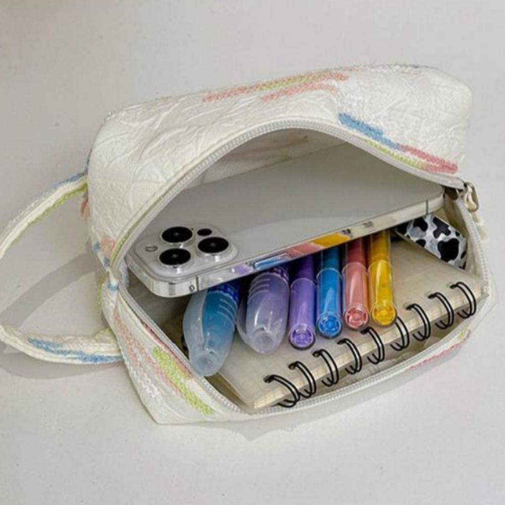 Colorful Cosmetic Pouch Pencil Case Multipurpose Student Bag