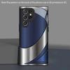 Blue Patterned Metal Pattern Tempered Glass Phone Case Suitable for Samsung GalaxyS26 S25 S24 S22 S21 S20FE/Ultra/Plus Anti Drop