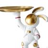 Bunny Astronaut Holder Fruit Sundries Sweets Bowl Figurine Vanity Decoration for Dresser Easter Gift