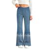 Kids Fashion High Waist Flared Pants Printed Bell Bottom Trousers for Everyday Wear