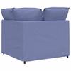 Modular Sofa Corner Unit with Cushions Denim Blue 100 Cm
