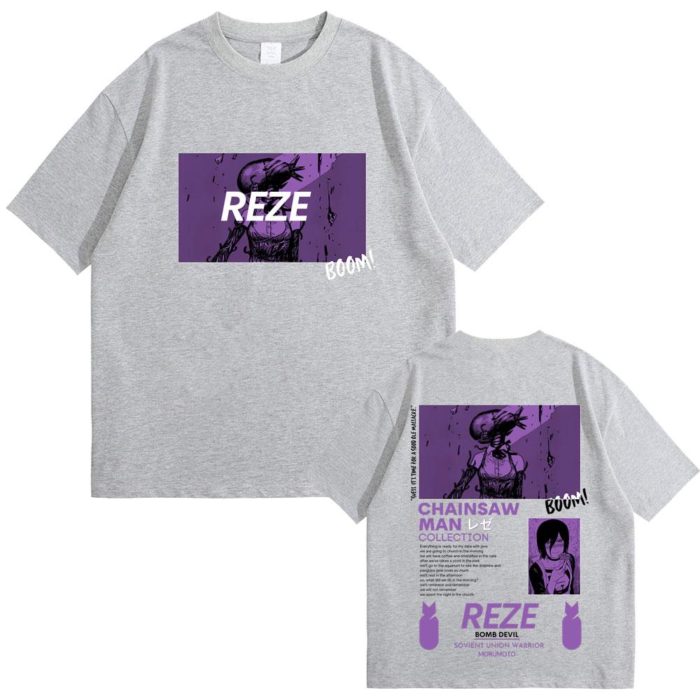 

Anime chainsaw men s pattern T-shirt summer men s and women s round neck T-shirt men s cartoon oversized street wear 5XL