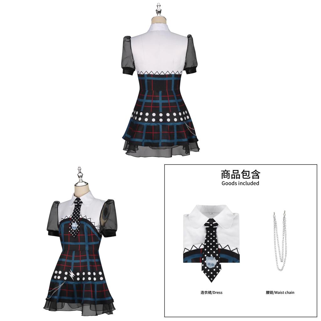 Vestido de Cosplay da Frankie Stein de Monster High Com Material Macio de Nylon Para Role Play de Anime