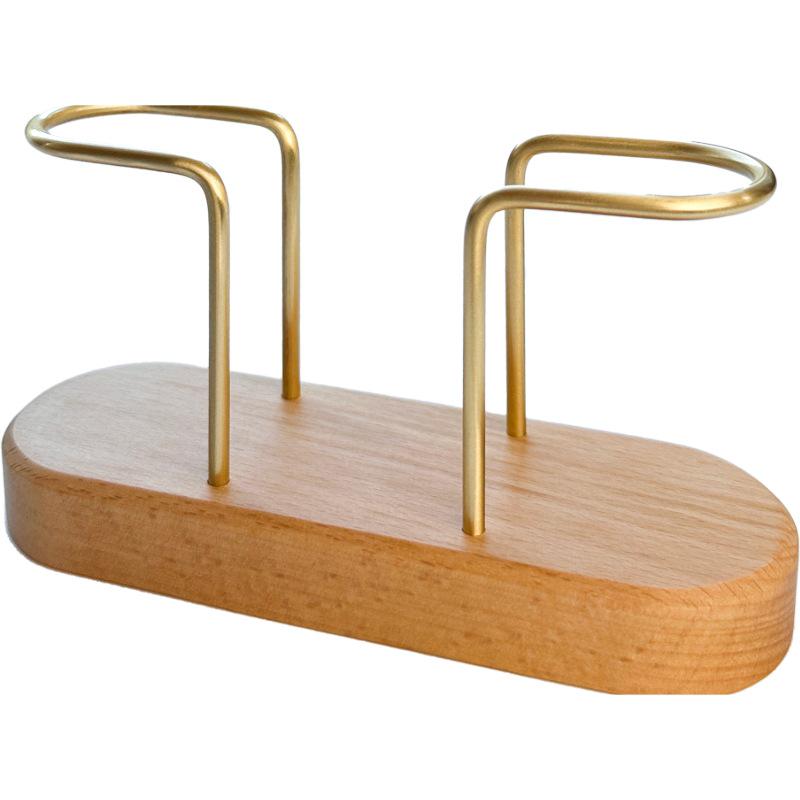 Black Walnut Wood Minimalist Tissue & Toothpick Holder for Dining Table