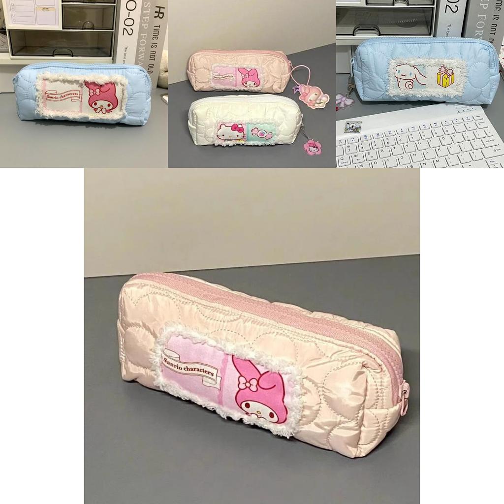 Cinnamoroll And Melody Design Pen Case With Large Capacity For Girls And Students