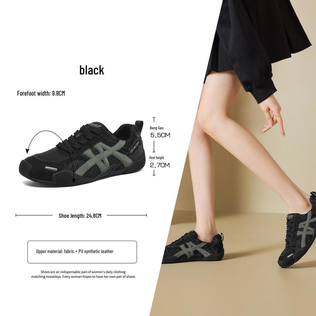2026 Spring Women's Retro Color Block Lightweight Mesh Training Shoes - Breathable, Soft Sole, Fashionable and Casual.