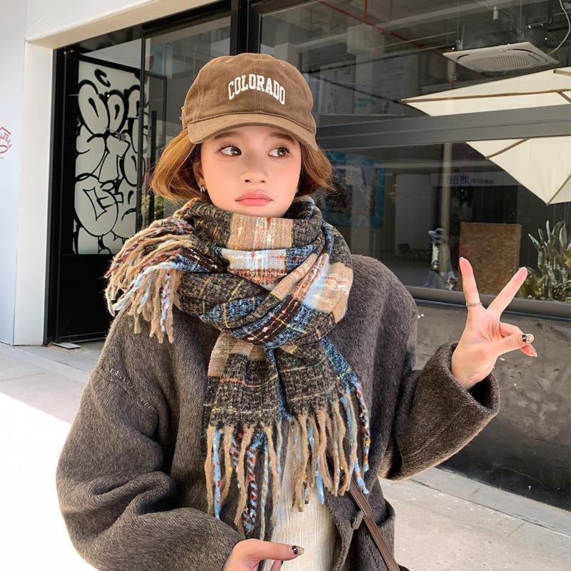 Warm scarf High-end girl sweet and cute imitation cashmere versatile scarf