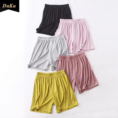 Pantaloni da pigiama estivi da donna in modal con cuciture, larghi, casual, sportivi, taglie forti, a coste, a cinque punti