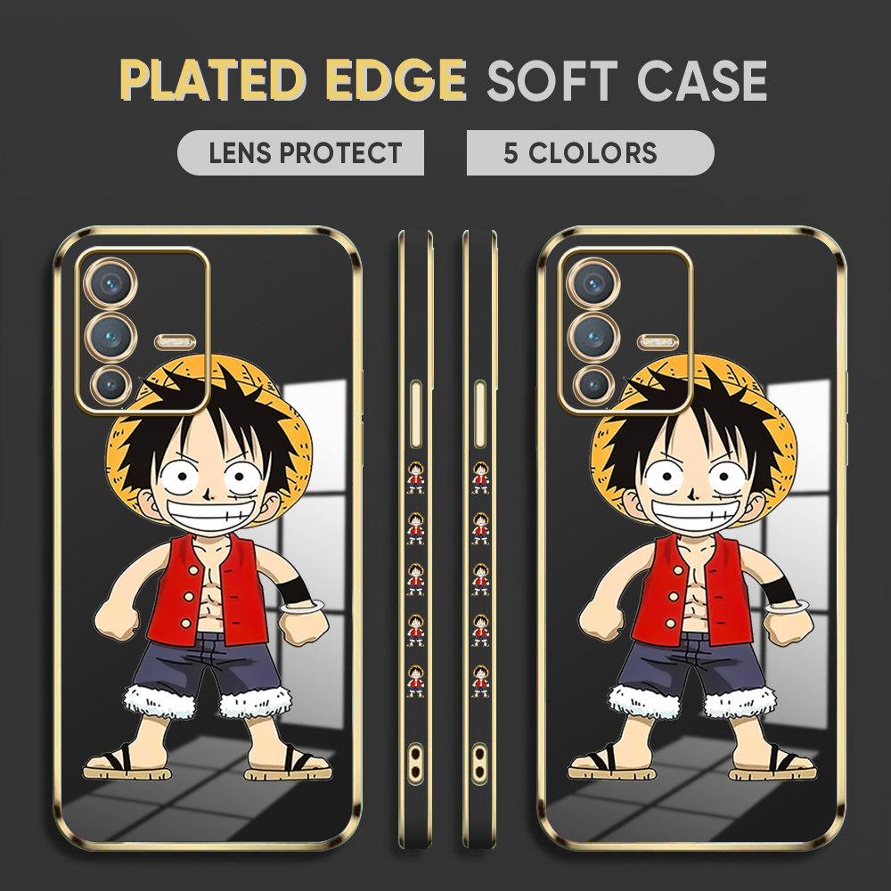 For Honor 90 70 50 X7a X9a P30 Pro P40 Lite Infinix Hot 40i 30i Vivo Y22 Y18 V30 Pro V40 Cartoon Soft TPU Full Lens Protect Cute Luffy Phone Case