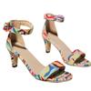 Fashion Ladies Shoes 2025 Brand Cover Heel Women's Sandals Fashion Color Matching Office and Career Summer Plus Size Heeled Sandals