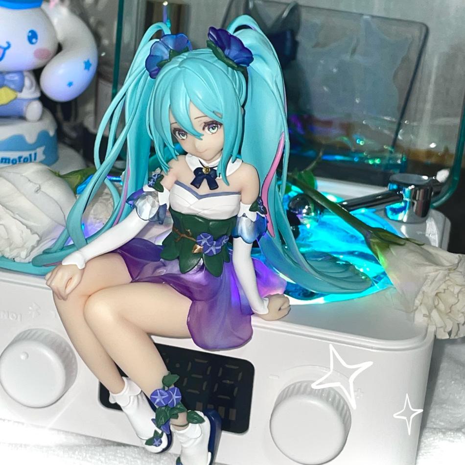 Hatsune Miku Morning Glory Fairy Anime Figure - PVC Action Model Ornament Noodle Stopper Collectible Toy Gift