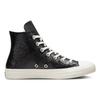 Converse Chuck Taylor All Star Leather Comfortable and Breathable Non-Slip and Abrasion Resistant High-Top Board Shoes Women's Black