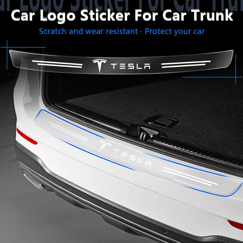 1 st Transparent Skyddsklistermärke för Bilbagagelucka Biltillbehör För Tesla Model 3 Model X S 2016-2023 Model Y Dekaler TM3 TMX