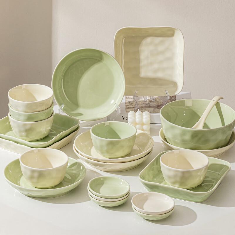 Керамический набор столовой посуды TREEJACK в стиле французского крема