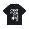 Pánské tričko s krátkým rukávem Volný střih Kulatý výstřih Potisk písmen Neformální Street Style Top pro páry