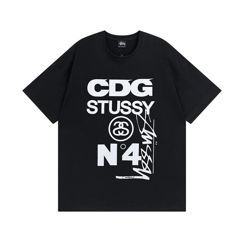 Pánské tričko s krátkým rukávem Volný střih Kulatý výstřih Potisk písmen Neformální Street Style Top pro páry