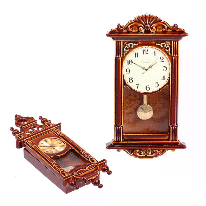 1:12 Dollhouse Miniature Wall Clock Miniaturas Home Decor Accessories Toy For Kids Creative Play
