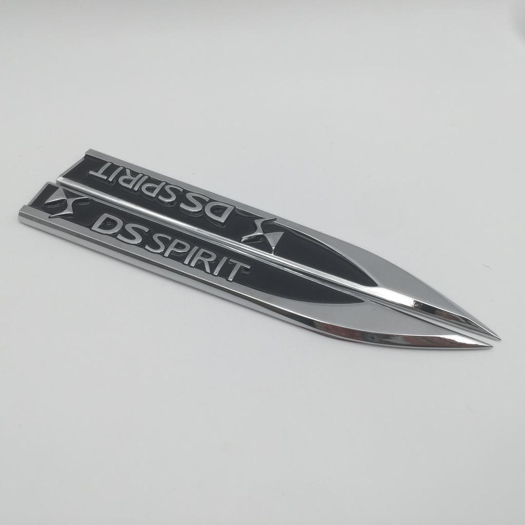 2pcs 3D Metal Car Fender Side Emblem Badge Rear Bumper Trunk Fender Sticker Decal Styling Auto Accessories